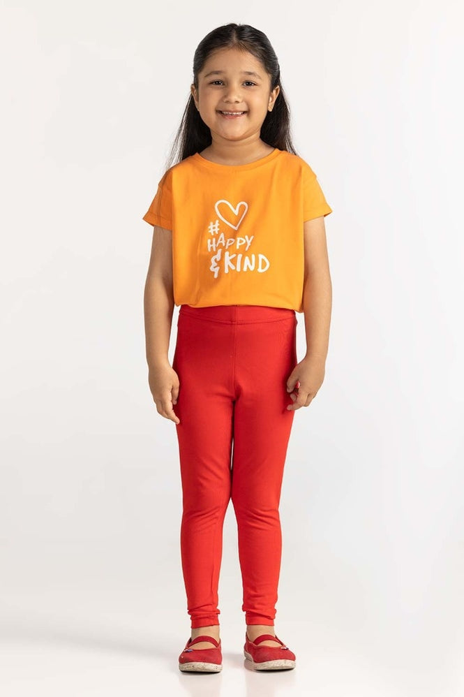 Toddler Girl Red Knit Bottom Trouser TG-TRKN-SS24-004