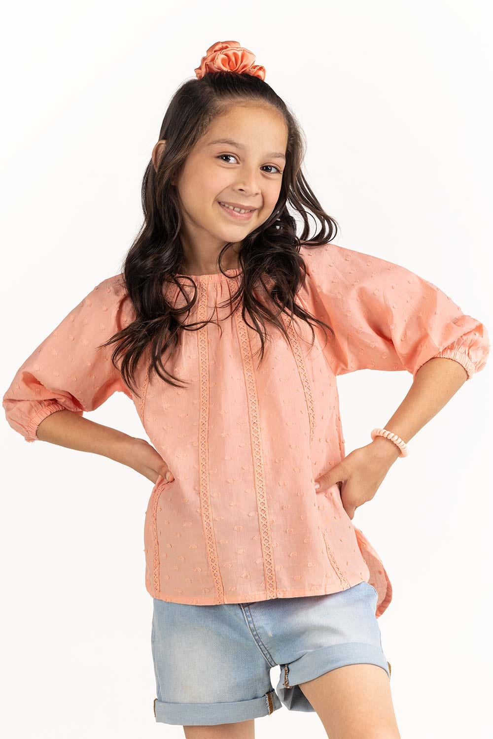 Toddler Girl Salmon Blouse 231-617-031