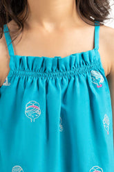 Toddler Girl Turquoise Blouse 231-616-201 T