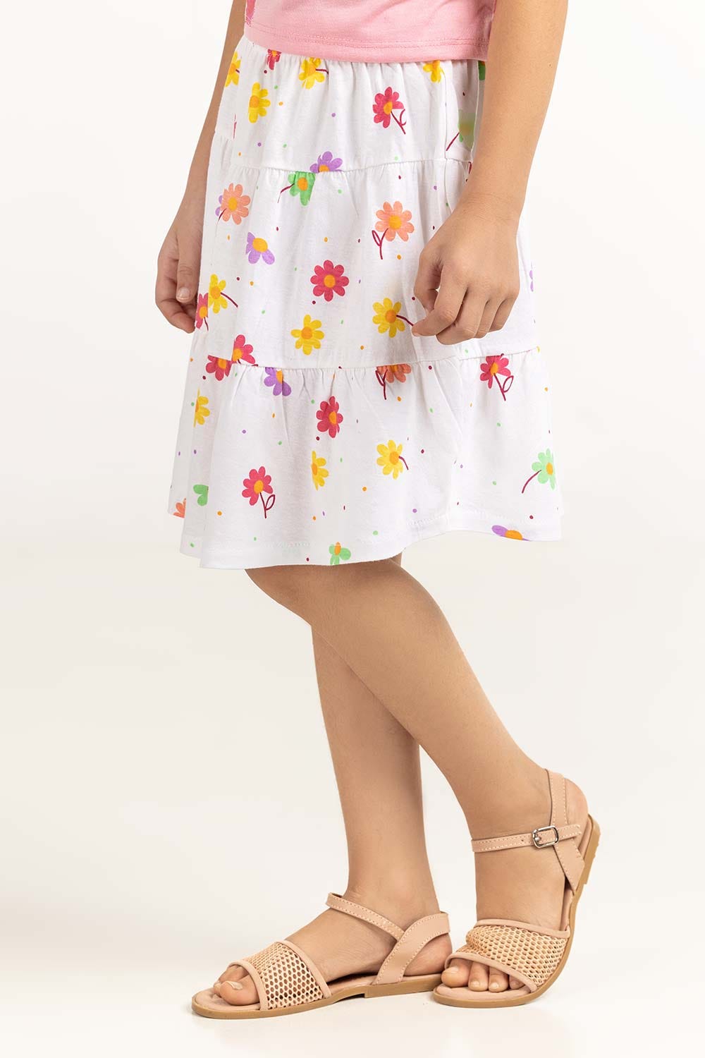 Toddler Girl White Skirt 231-618-001