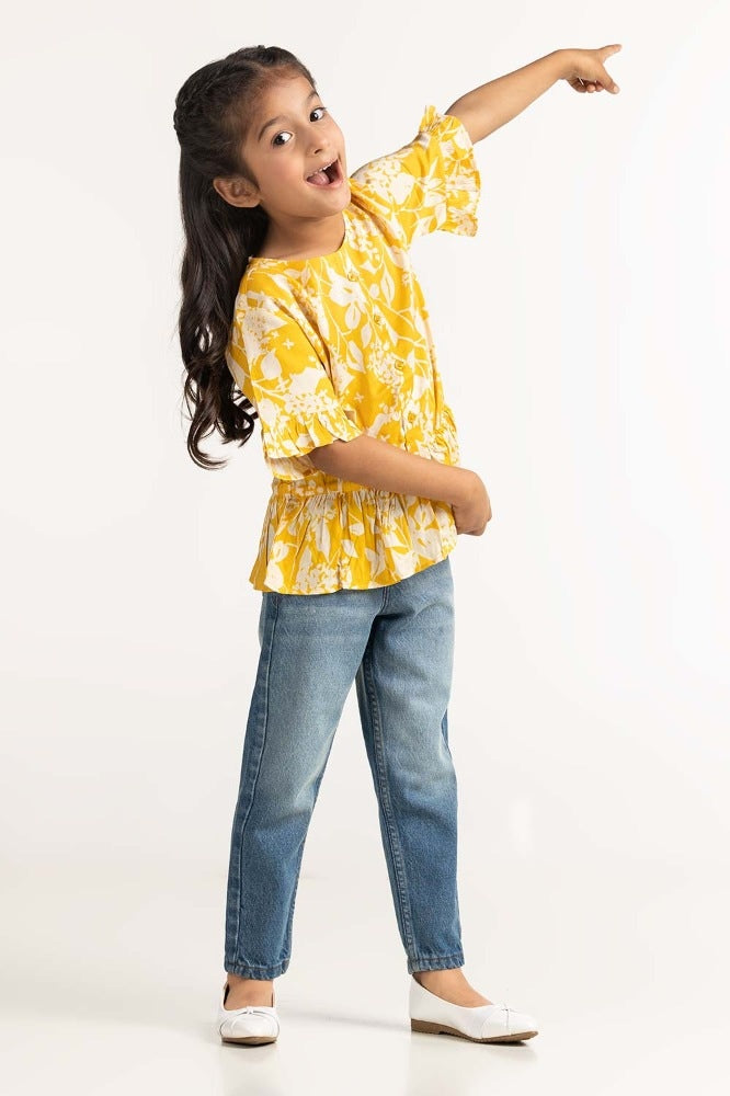 Toddler Girl Yellow Blouse TG-BLS-SS24-313