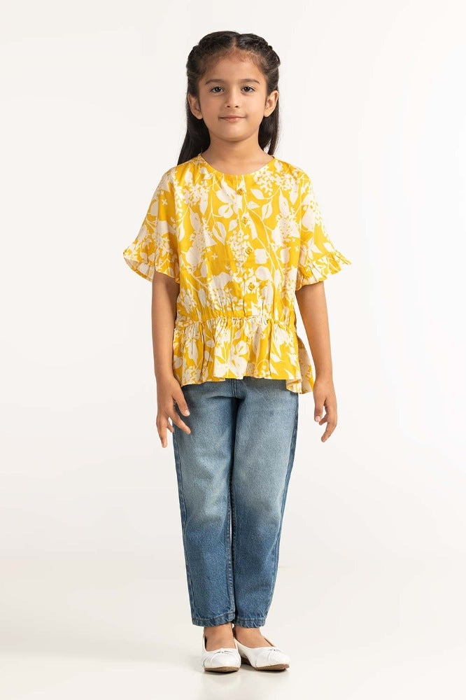 Toddler Girl Yellow Blouse TG-BLS-SS24-313