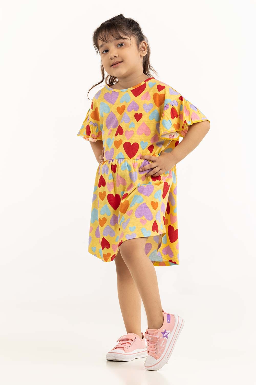 Toddler Girl Banana Dress 231-614-022