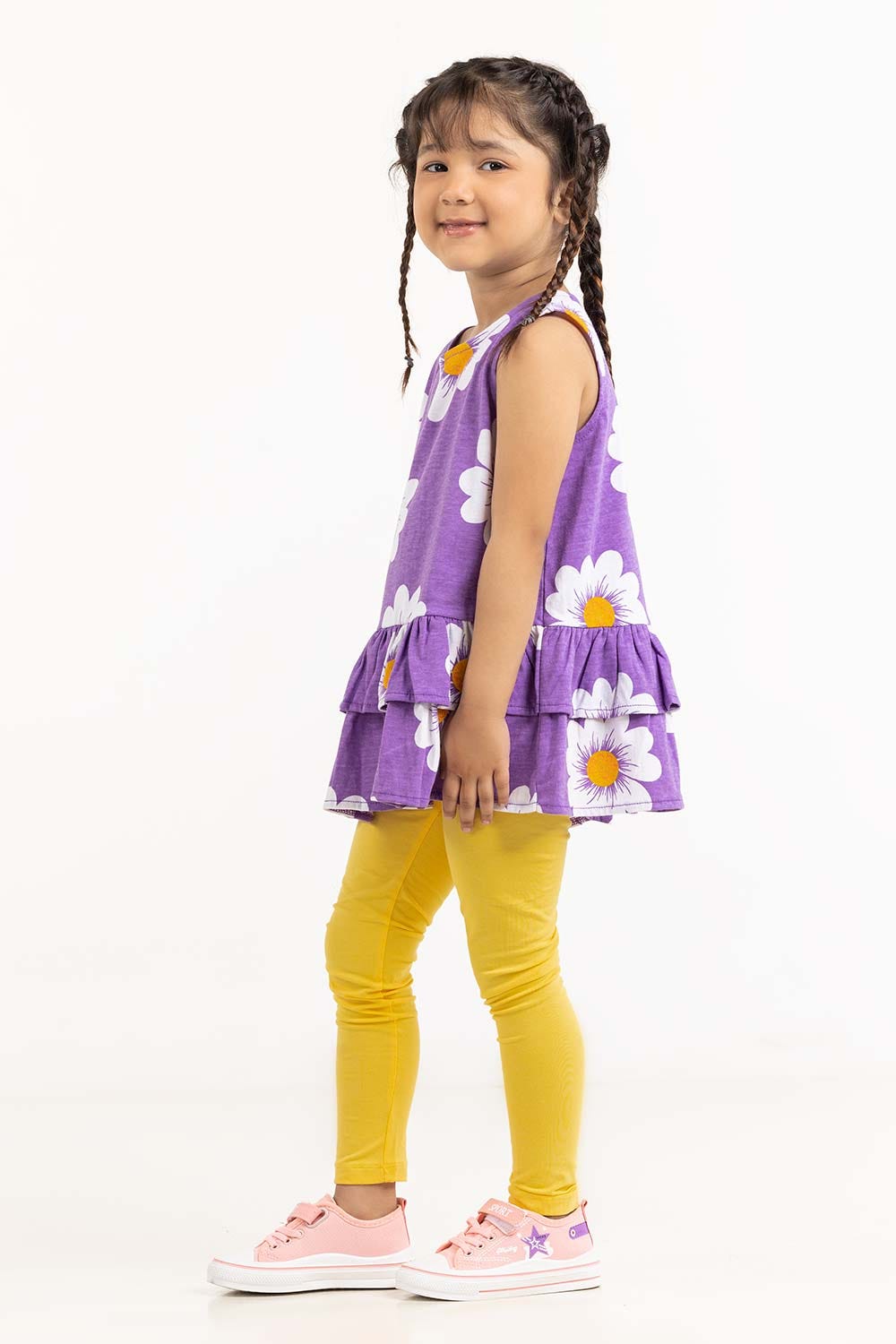Toddler Girl Deep Lavender Dress 231-614-023