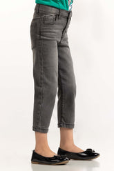 Toddler Girl Grey Jeans 224-621-004