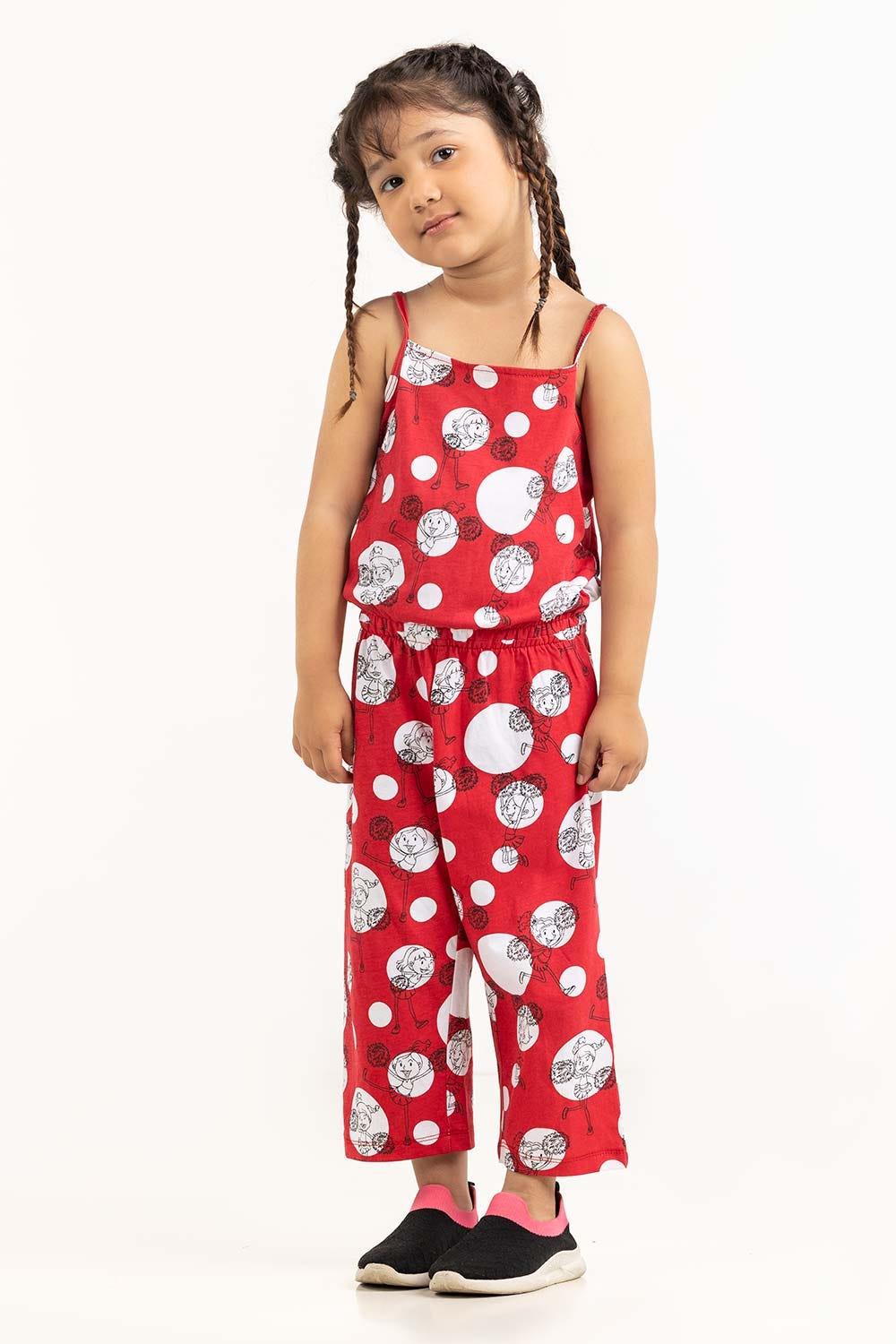 Toddler Girl Mars Red Jumpsuit 231-615-011
