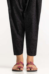 Black Dyed Cambric Screen Print Shalwar TR-24-02