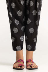 Black Dyed Cambric Screen Print Shalwar TR-24-03