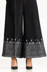 Black Rawsilk Block Printed Trouser TR-24-21