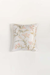Vanilla Silk Embroidered Cushion Cover