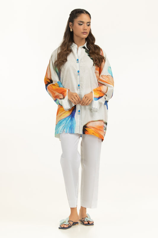 Viscose Jacquard Printed Shirt IPS-44579-B