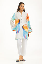 Viscose Jacquard Printed Shirt With Embroidered IPS-44579