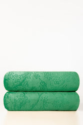 AW24-Vivid Green Embossed Single Ply Fleece Throw