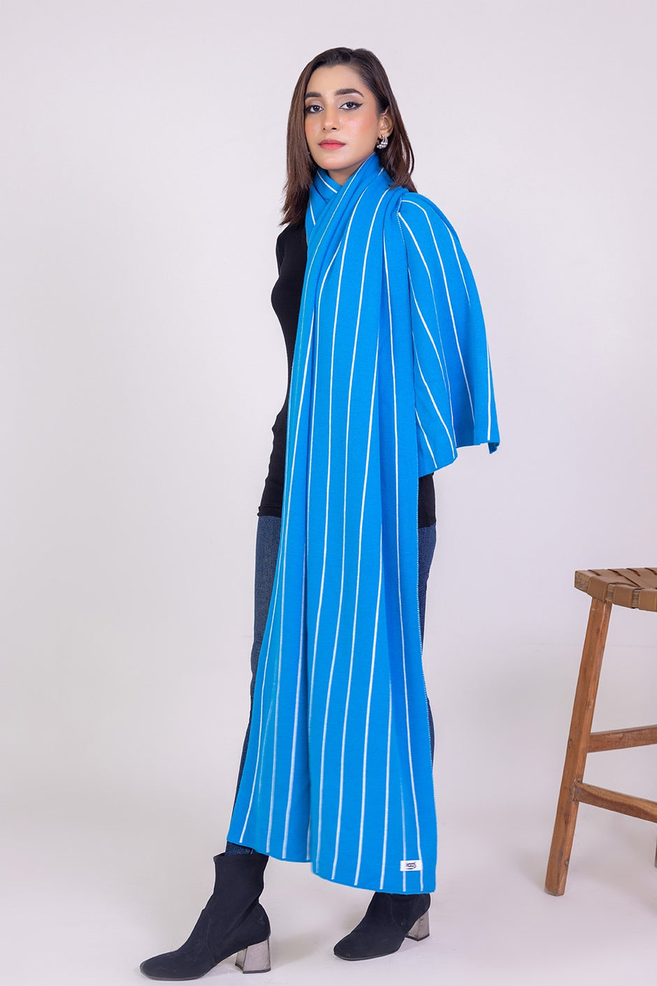 Striped Jacquard Shawl