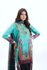 Charmeuse Silk Printed Shirt And Tissue Silk Dupatta WGK-CHS-DP-2533