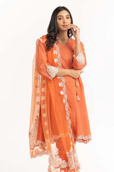 Tehwaar Lurax Dobby Dyed Embroidered Shirt And Trouser With Dupatta WGK-DBS-DE-2153