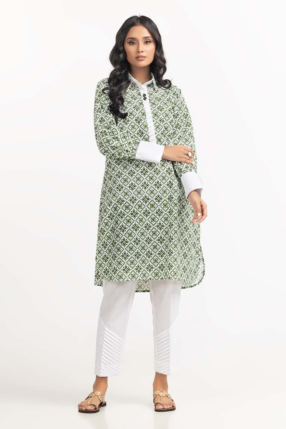 The Loom Dobby Block Printed Shirt