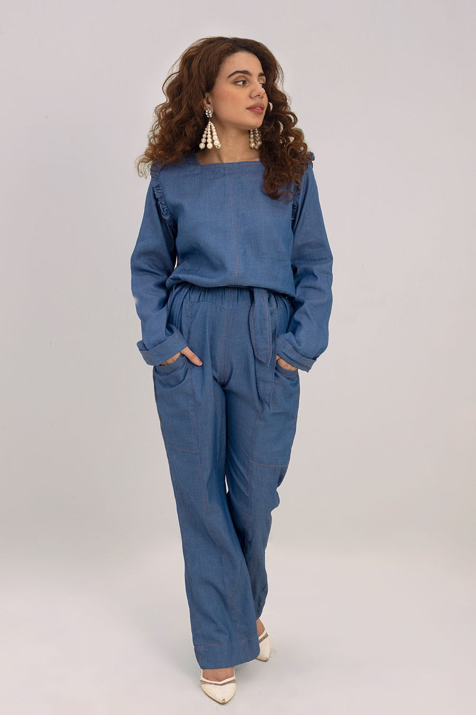 Indigo Hues Dyed Jump Suit