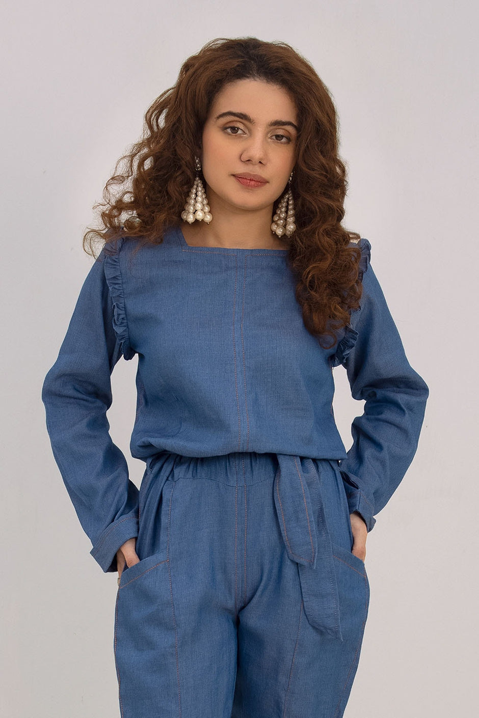 Indigo Hues Dyed Jump Suit