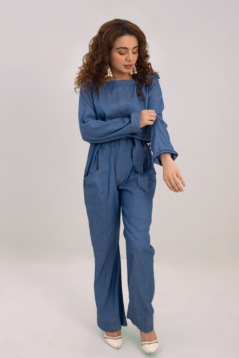 Indigo Hues Dyed Jump Suit