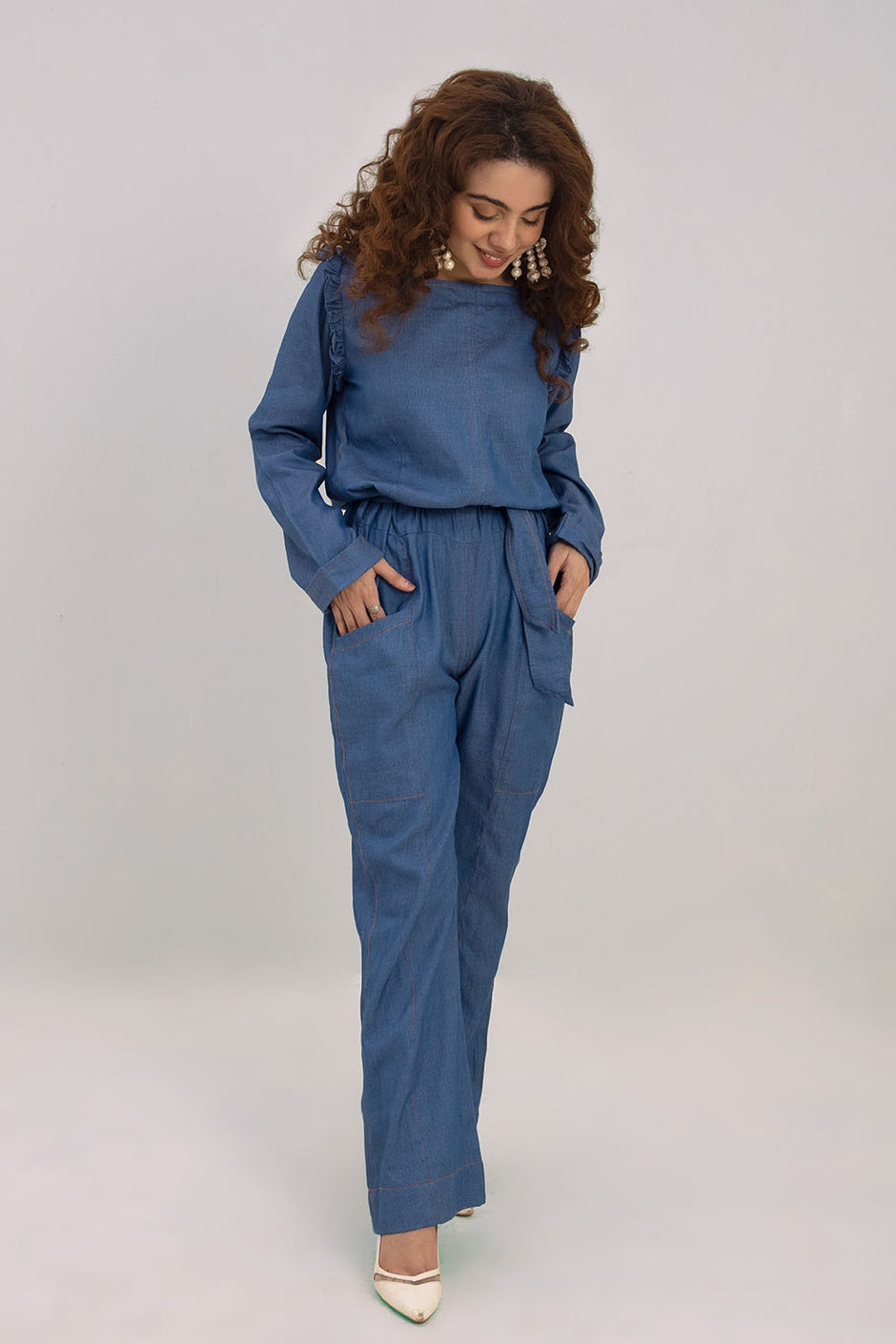 Indigo Hues Dyed Jump Suit
