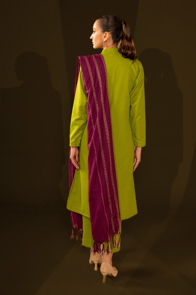 Jacquard Embroidered Shirt And Dupatta