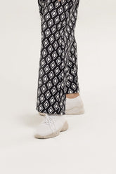 Knitted Blended Print Trouser WGK-KF-46