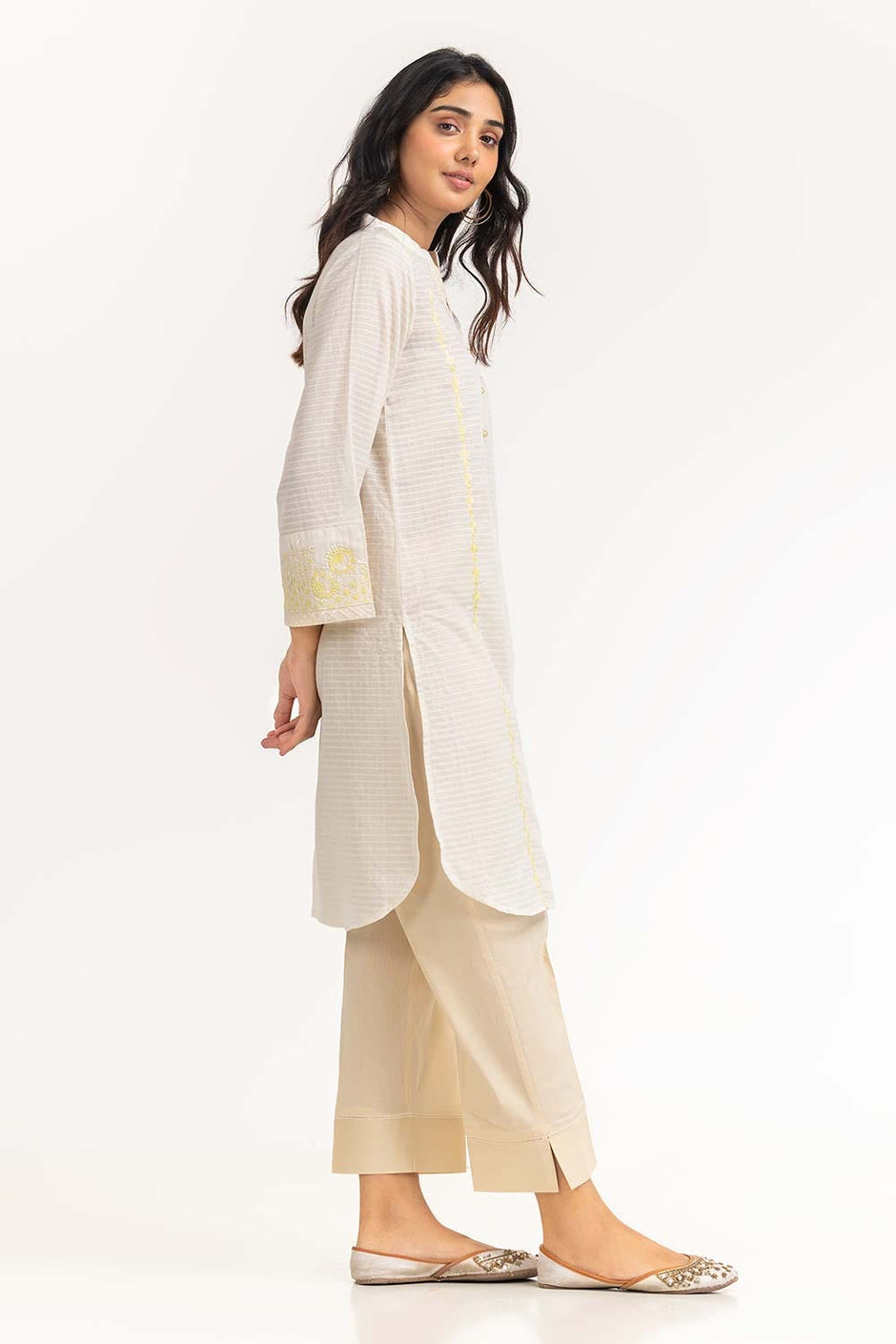 Needle Craft Lurax Dobby Dyed Embroidered Shirt