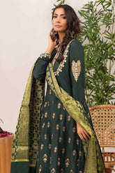 Zartaar Raw Silk Dyed Embroidered Shirt And Dupatta WGK-RSS-DE-1381