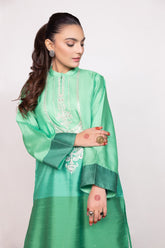 Needle Craft raw-silk Printed Embroidered Shirt WGK-RSS-PE-2086