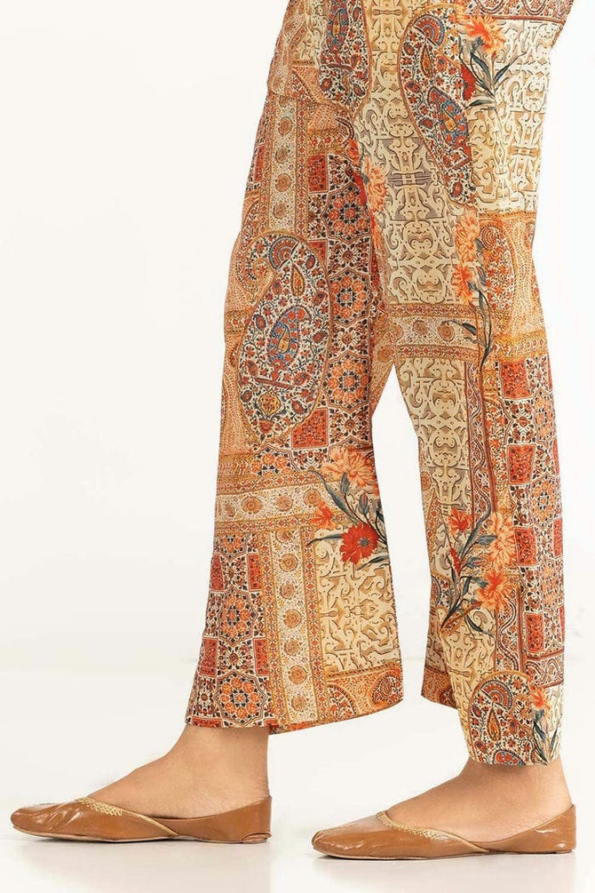 Satin Silk Printed Trouser
