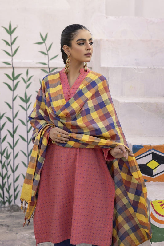Yarn Dyed Shirt And Trouser With Dupatta WGK-YDS-DE-2564