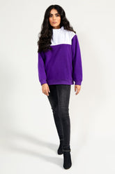 Quarter Zip Color Block Mock Neck Sweatshirt WGKN-W21-001 A