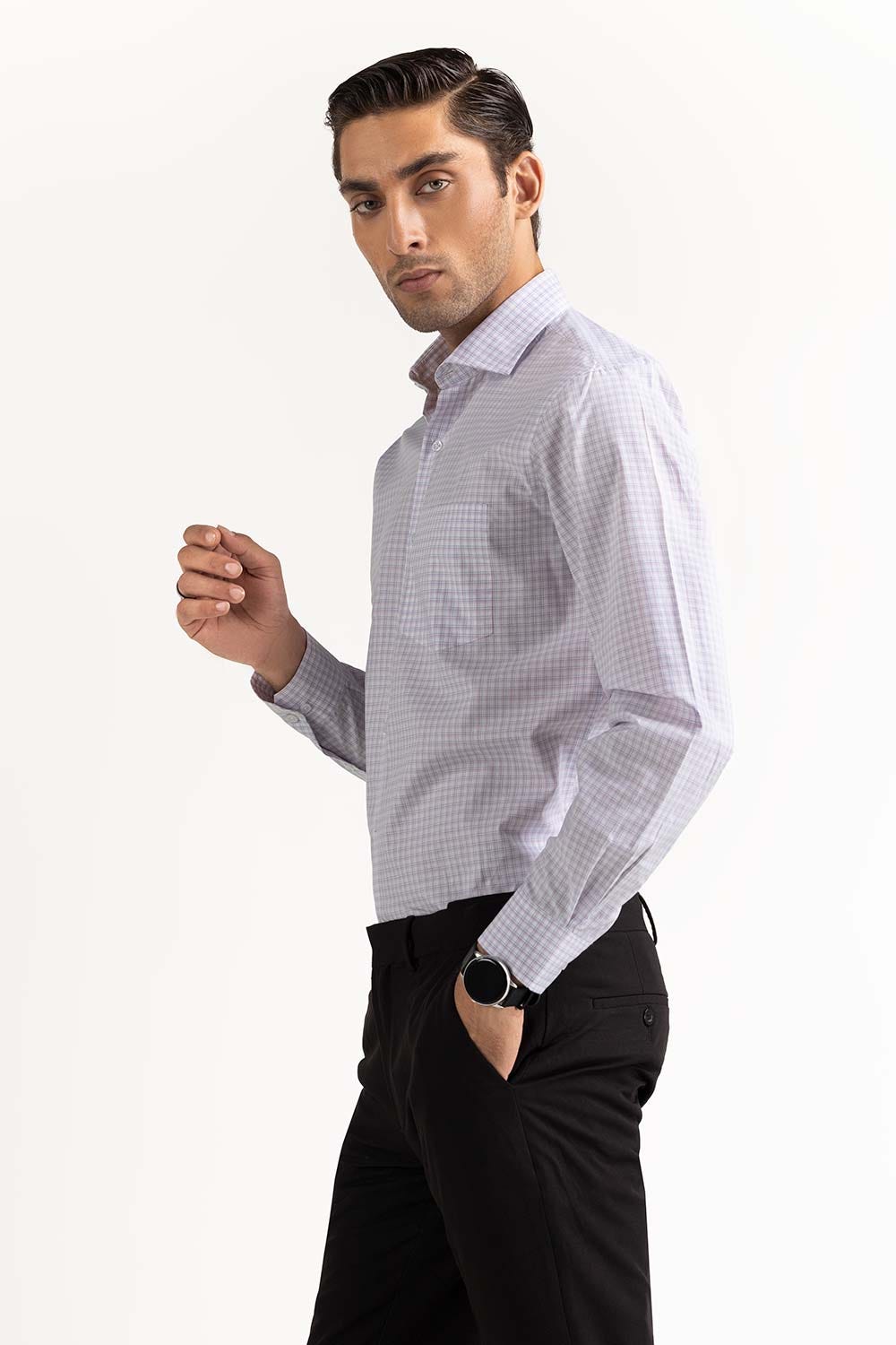 White Basic Dyed Formal Shirt MN-FS-YD23-001