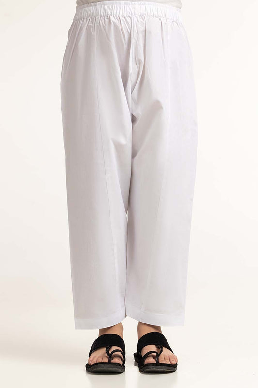 White Basic Shalwar KSH-CTN24-001