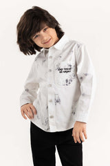 Junior Boy White Button Down Shirt 224-317-007 Junior Boy White Button Down Shirt 224-317-007