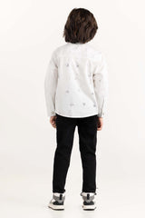 Junior Boy White Button Down Shirt 224-317-007 Junior Boy White Button Down Shirt 224-317-007