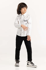 Junior Boy White Button Down Shirt 224-317-007 Junior Boy White Button Down Shirt 224-317-007