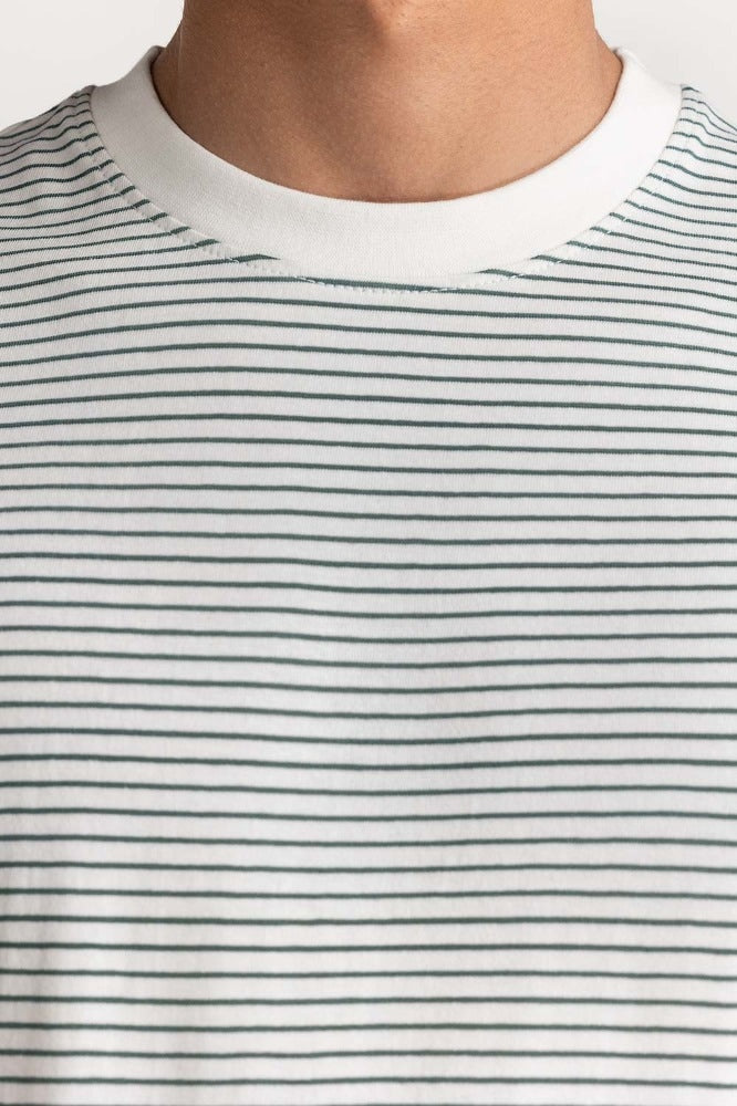 White Green Breton Striped Tee Tee TS-CNSJ24-097