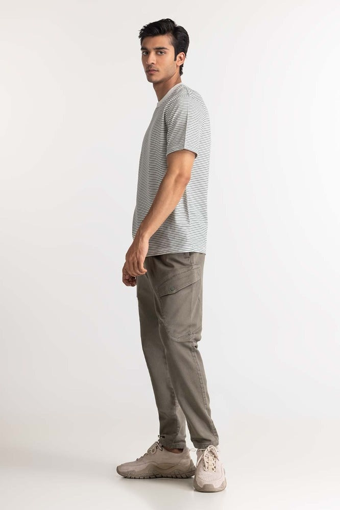 White Green Breton Striped Tee Tee TS-CNSJ24-097