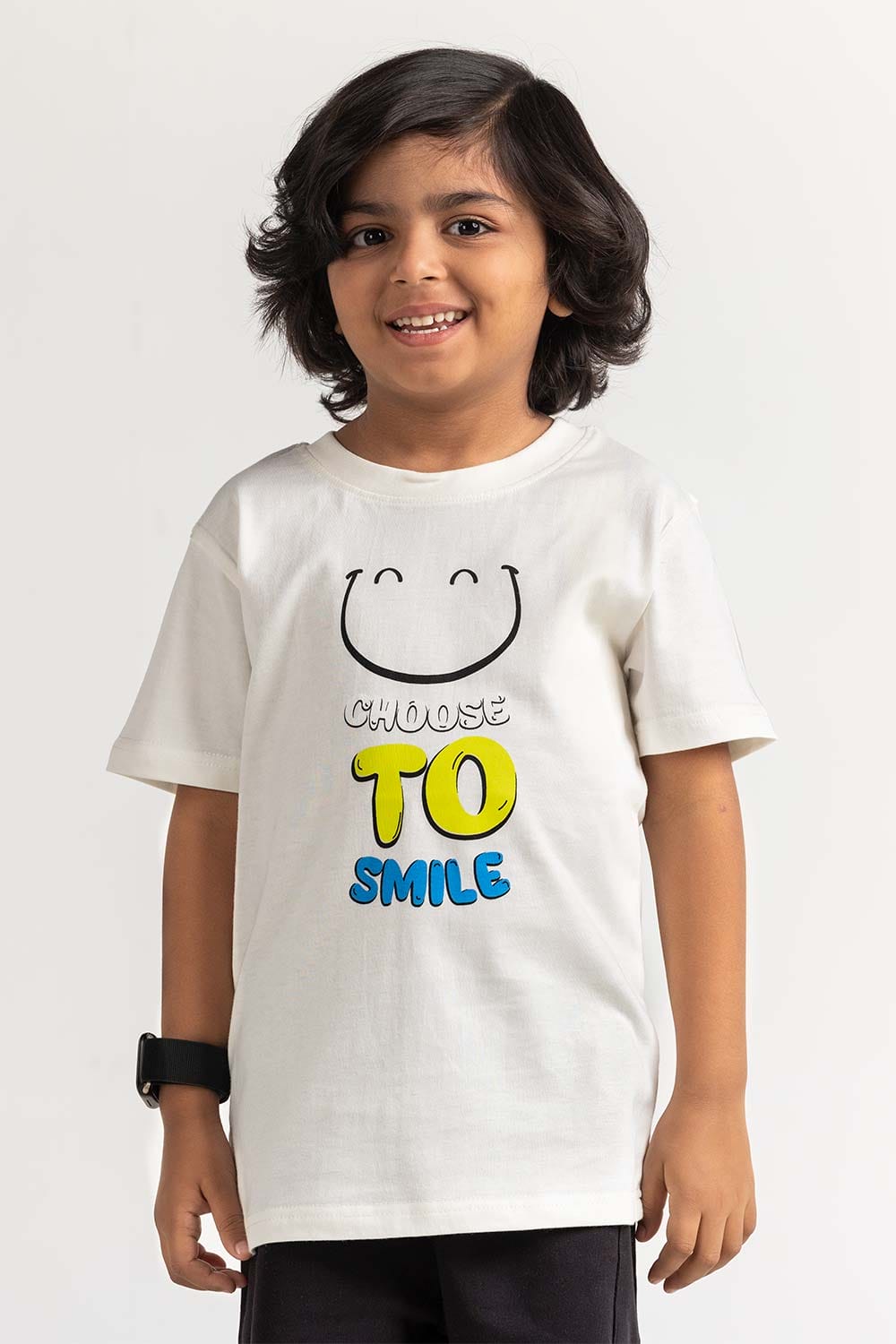 White Green Toddler Boy Knit Printed Tee TB-TS-SS24-039