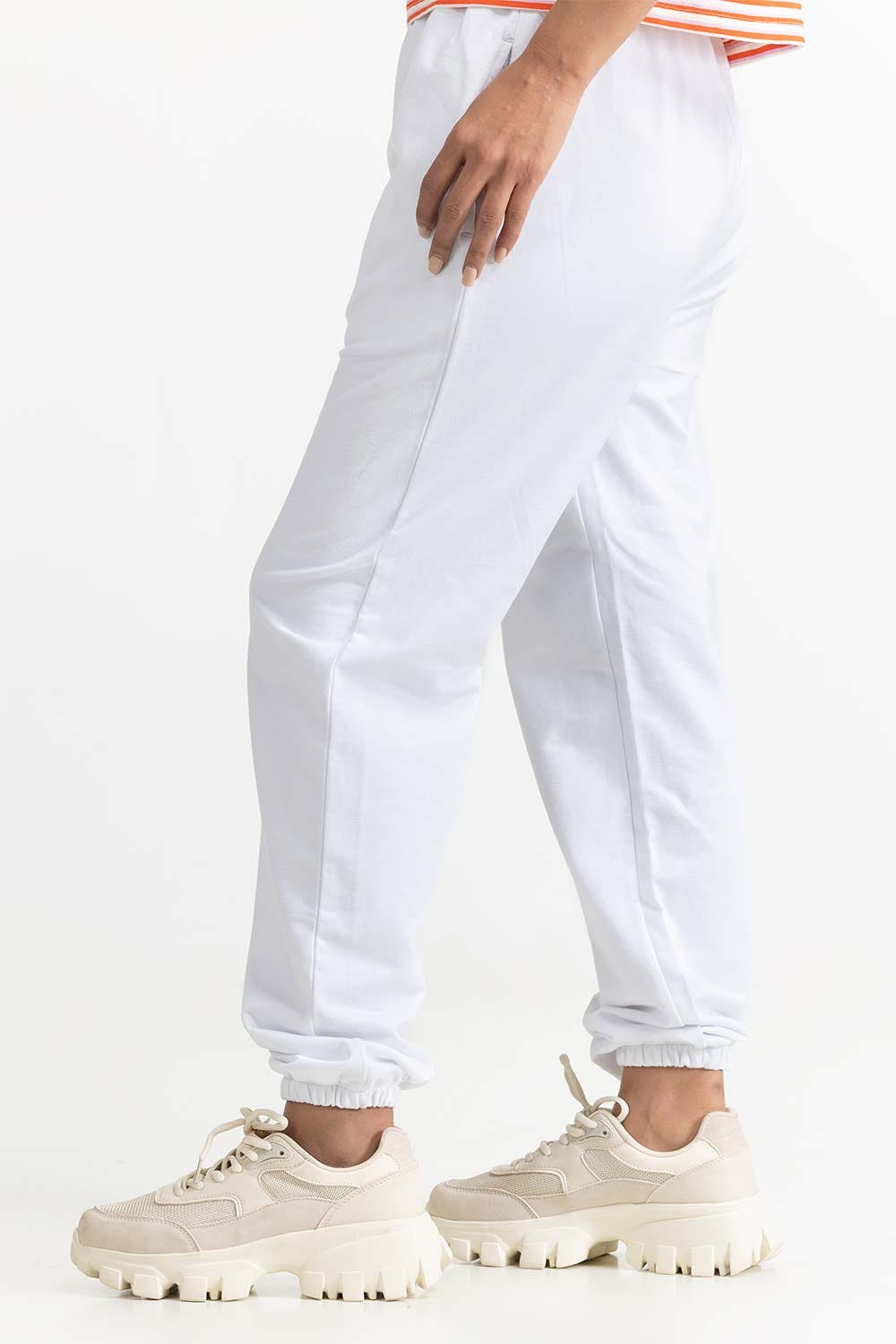 White Knit Trouser 231-220-003 B