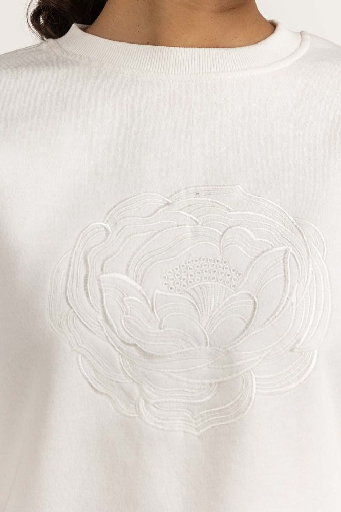 White Knitted Top Sweatshirt WM-SWS-WS23-009