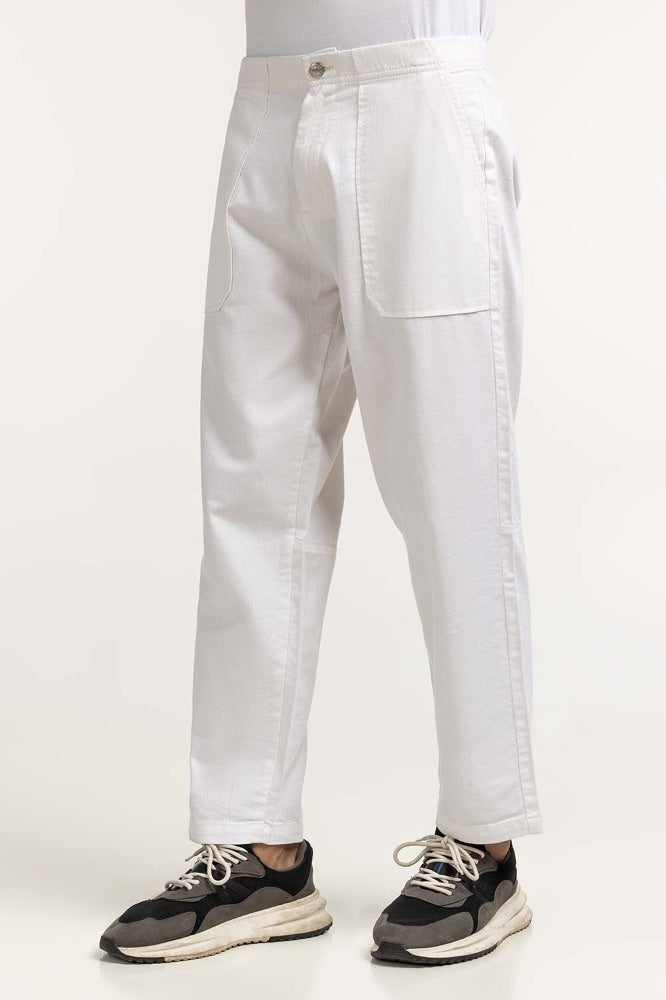 White Non Denim Trouser MN-TRKH- WV23-006 A