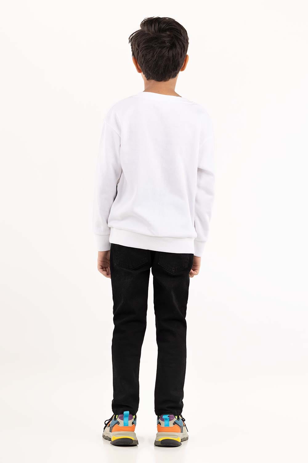 Junior Boy White Sweatshirt 224-312-015
