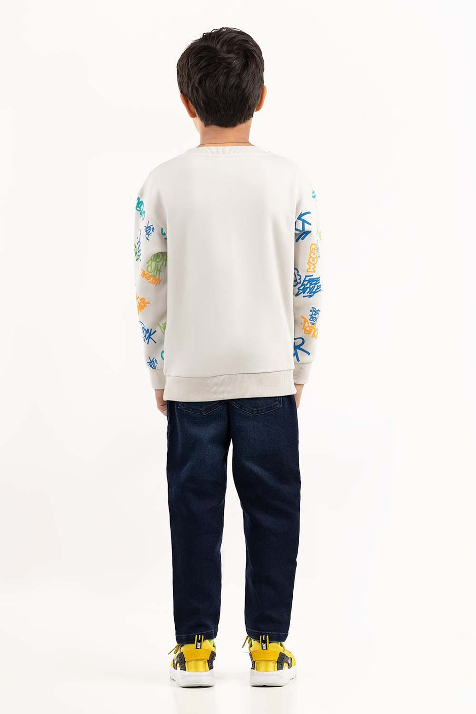Junior Boy White Sweatshirt 224-312-068