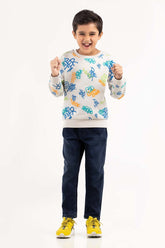 Junior Boy White Sweatshirt 224-312-068