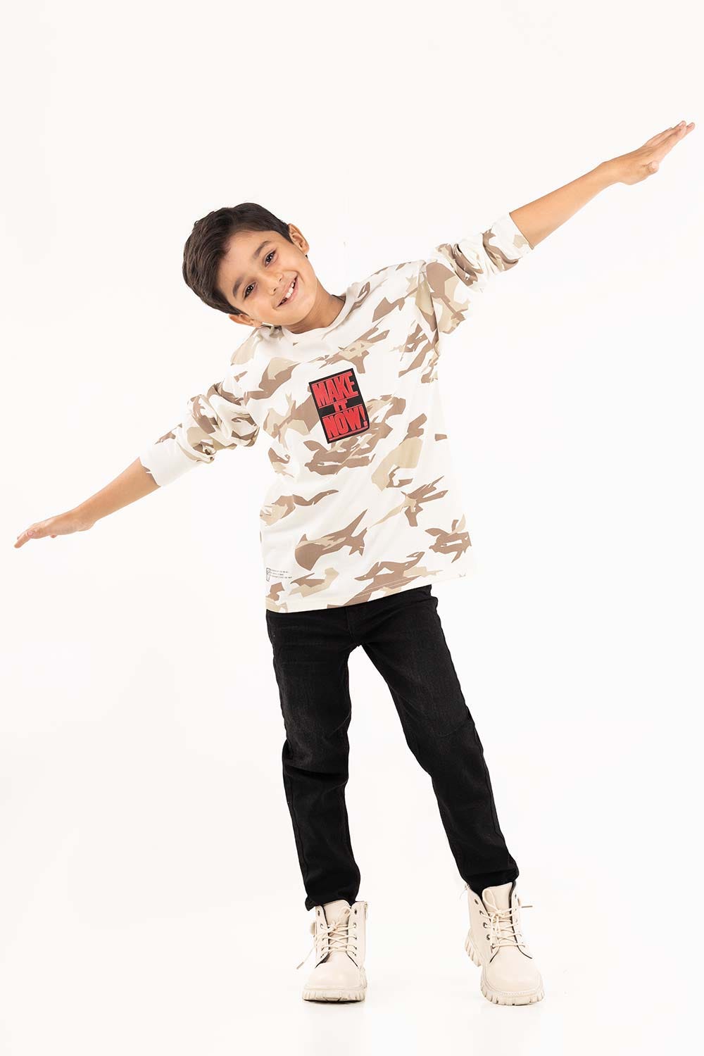 Junior Boy White T-Shirt 224-313-020