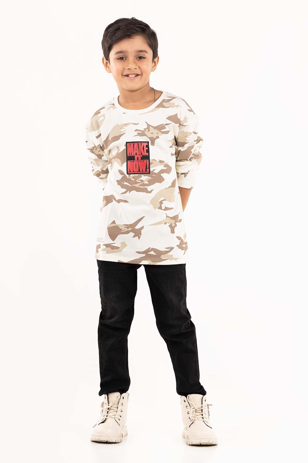 Junior Boy White T-Shirt 224-313-020