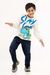 Toddler Boy White T-Shirt 224-513-022